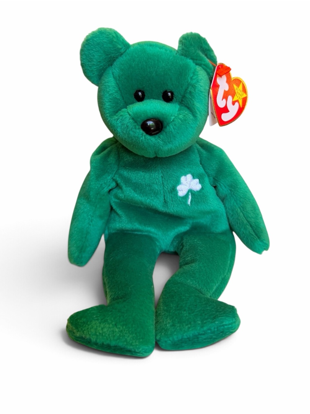 Original Ty Beanie “Erin” - Green Shamrock Beanie Baby - DOB March 17, 1997 NWT